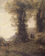 Jean Baptiste Camille  Corot Pastorale (mk11) oil painting artist